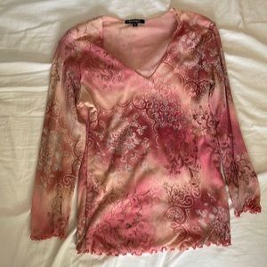 Top blouse see through material